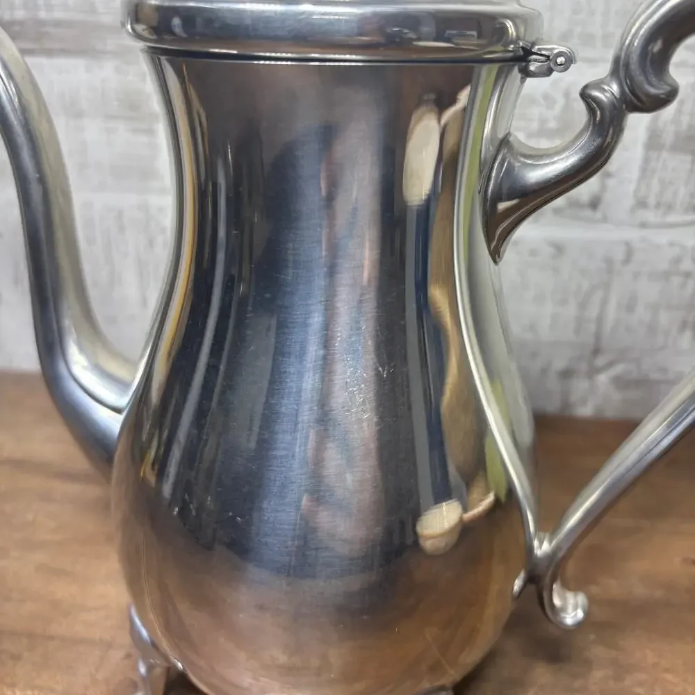 Vintage Silver Plated Footed Coffee or Tea Pot